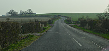 The road to Higham Gobion looking north-east April 2015